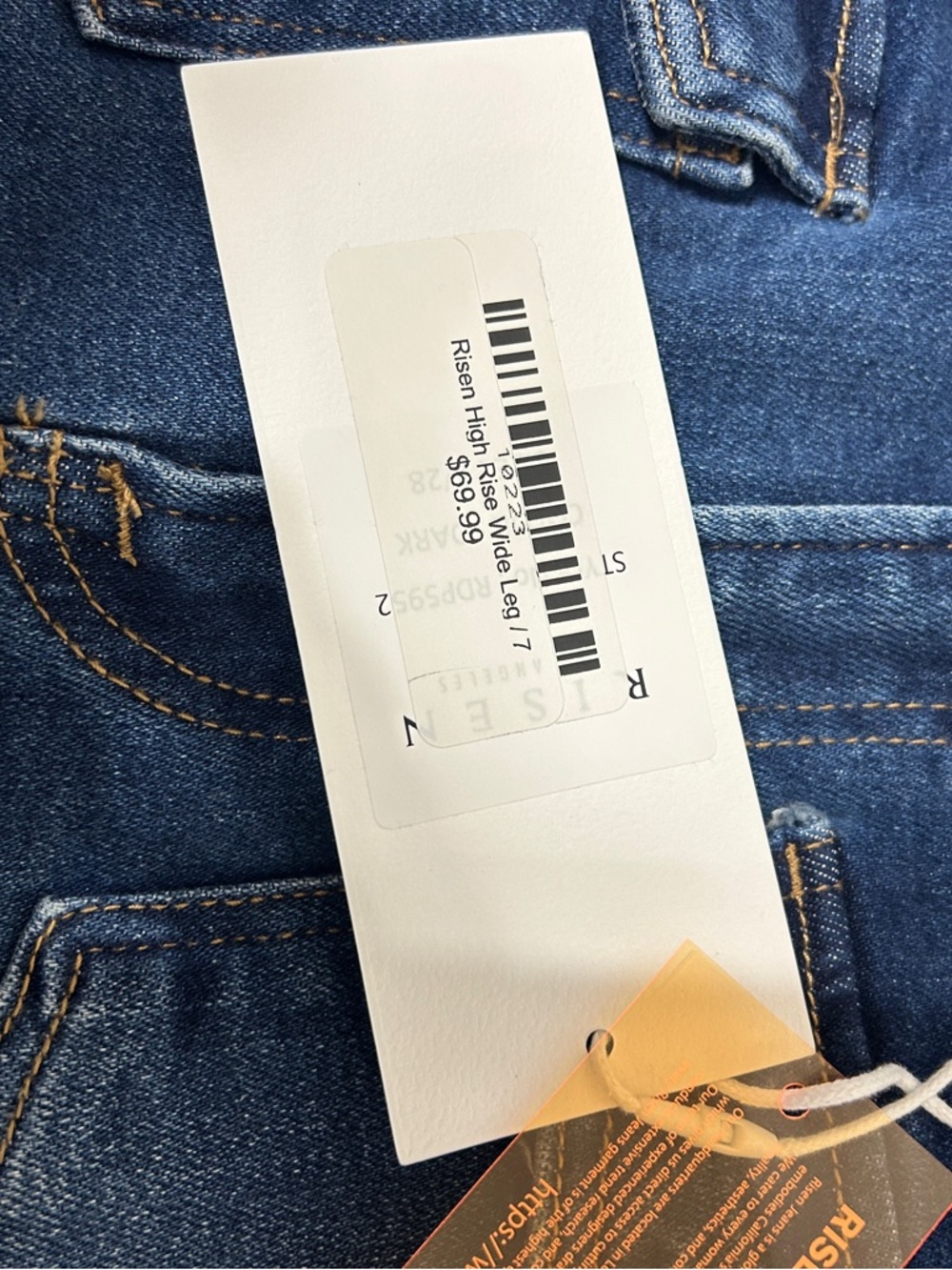 Risen Jeans Sammy High Rise Wide Leg Jeans 5952 NWT Women’s Size 7/28 - Picture 8 of 8